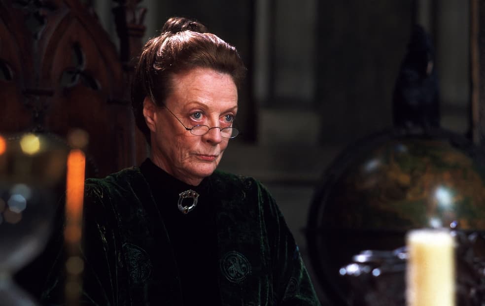 Maggie Smith als Professor Minerva McGonagall in de Harry Potterfilms