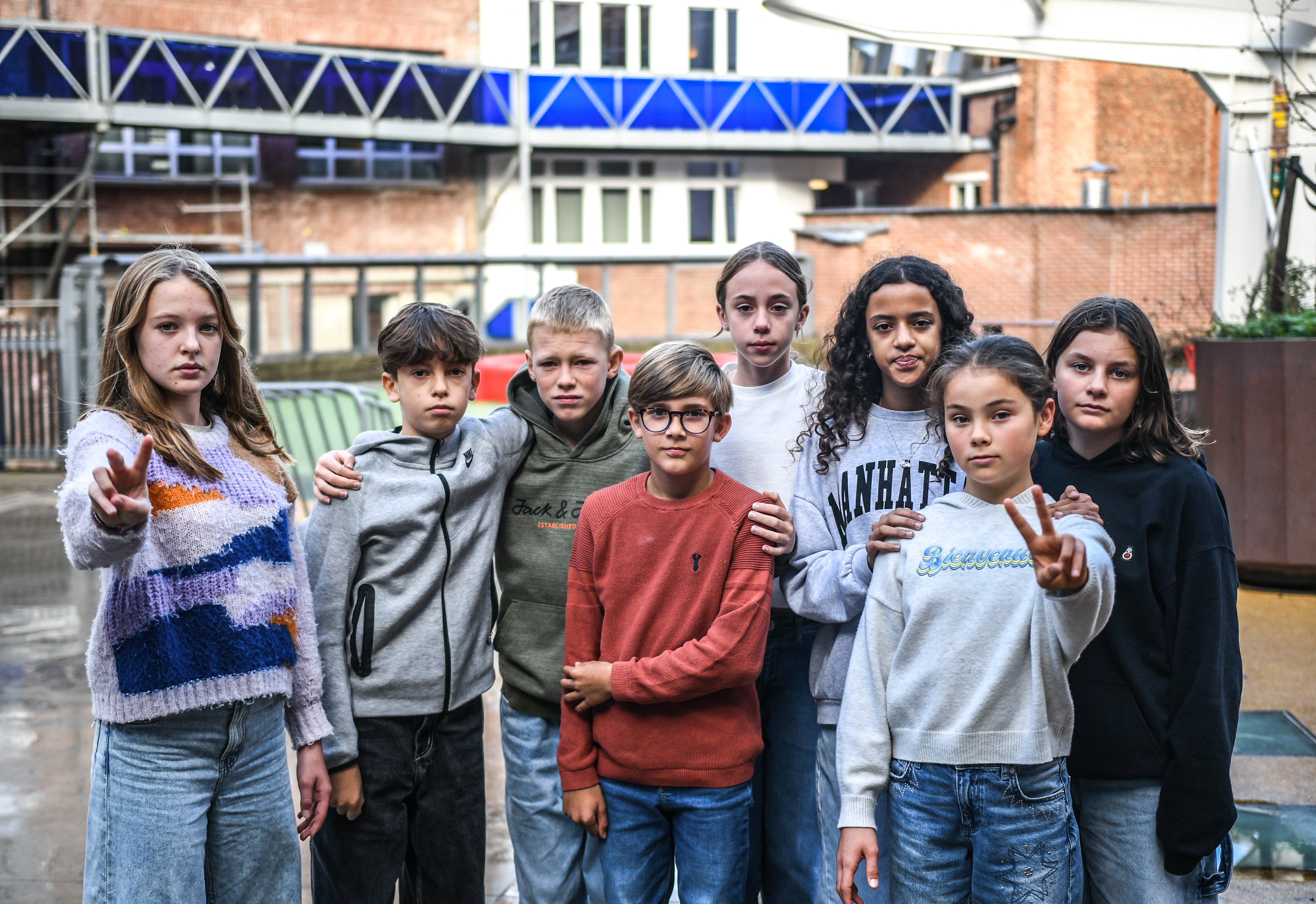 'Het is tijd om actie te ondernemen en kinderen te beschermen tegen de gruwel van oorlog', zeggen de leerlingen.