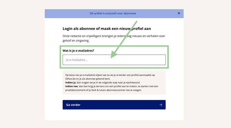 E-mailadres invoeren