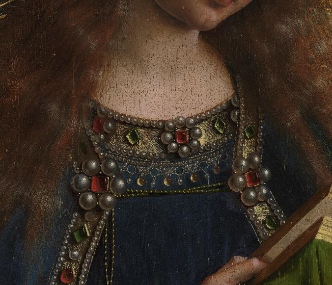 Detail Onze-Lieve-Vrouw tijdens reiniging