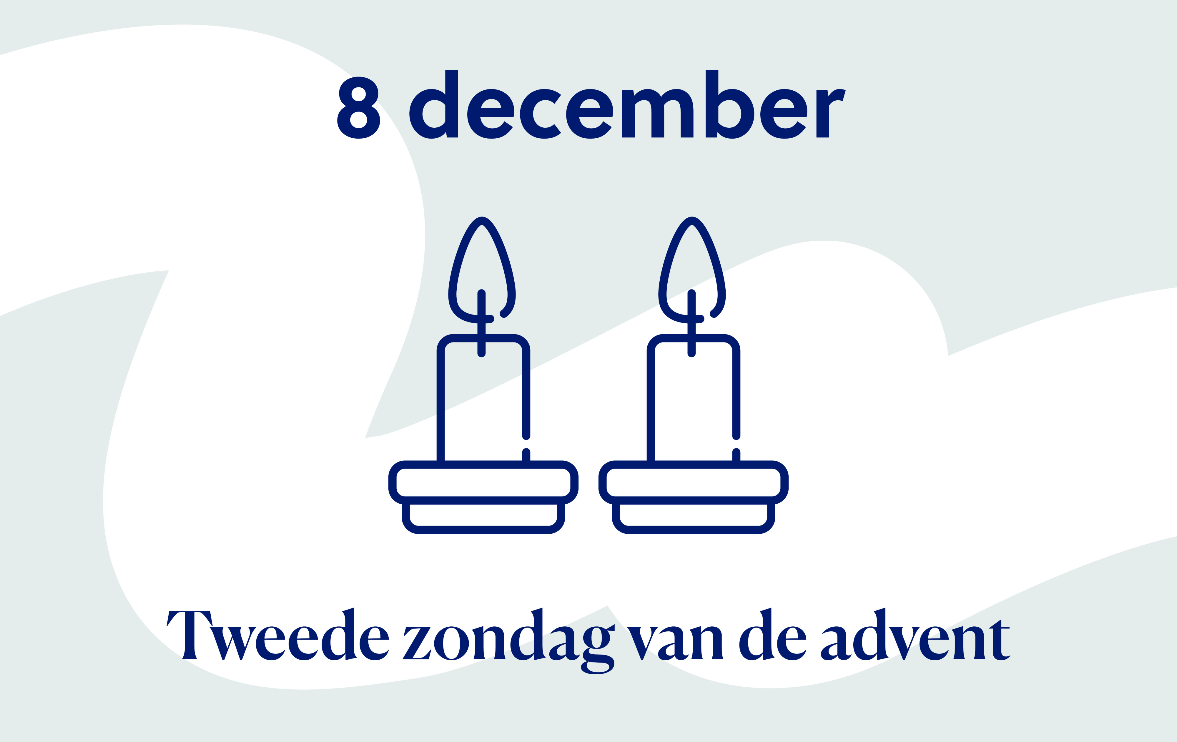 twee kaarsjes op de aftelkalender