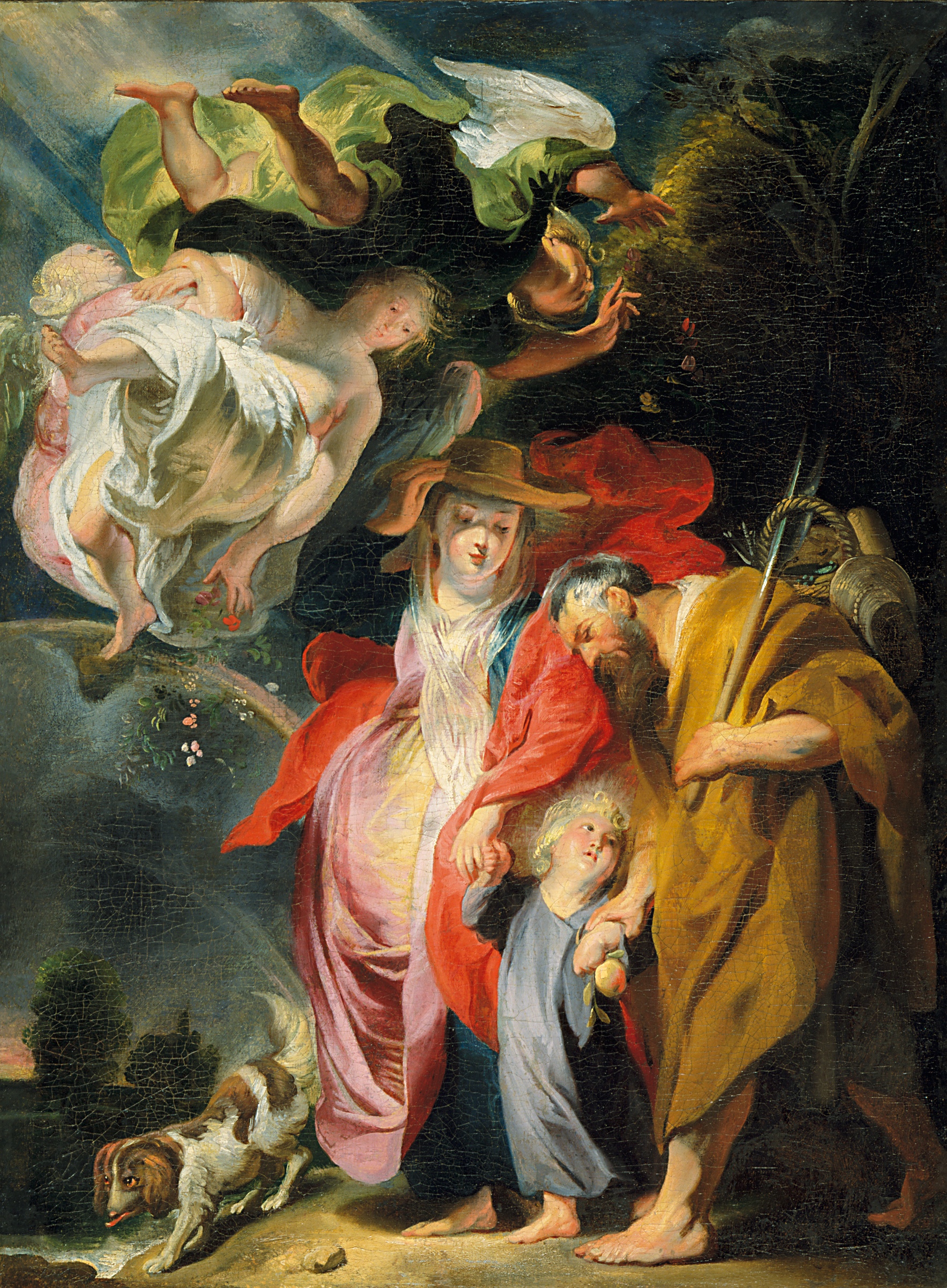 Terugkeer Heilige Familie uit Egypte, schilderij van Jacob Jordaens.