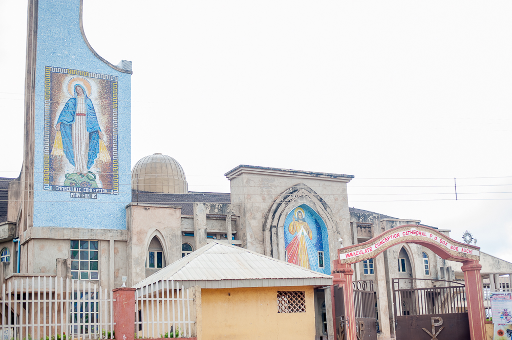 De kathedraal van Auchi in de deelstaat Edo in Nigeria.