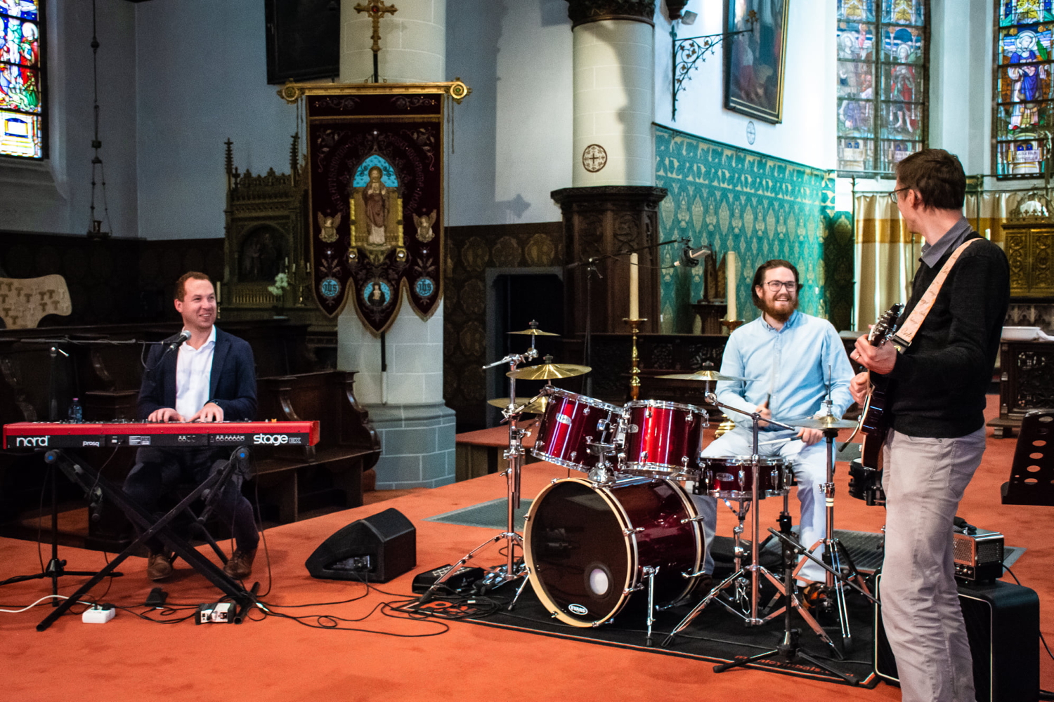 Van links naar rechts: Tim Lagae, Jasper Vanhoutte en Michaël Vandeweijer. © Sieglinde Iserbyt