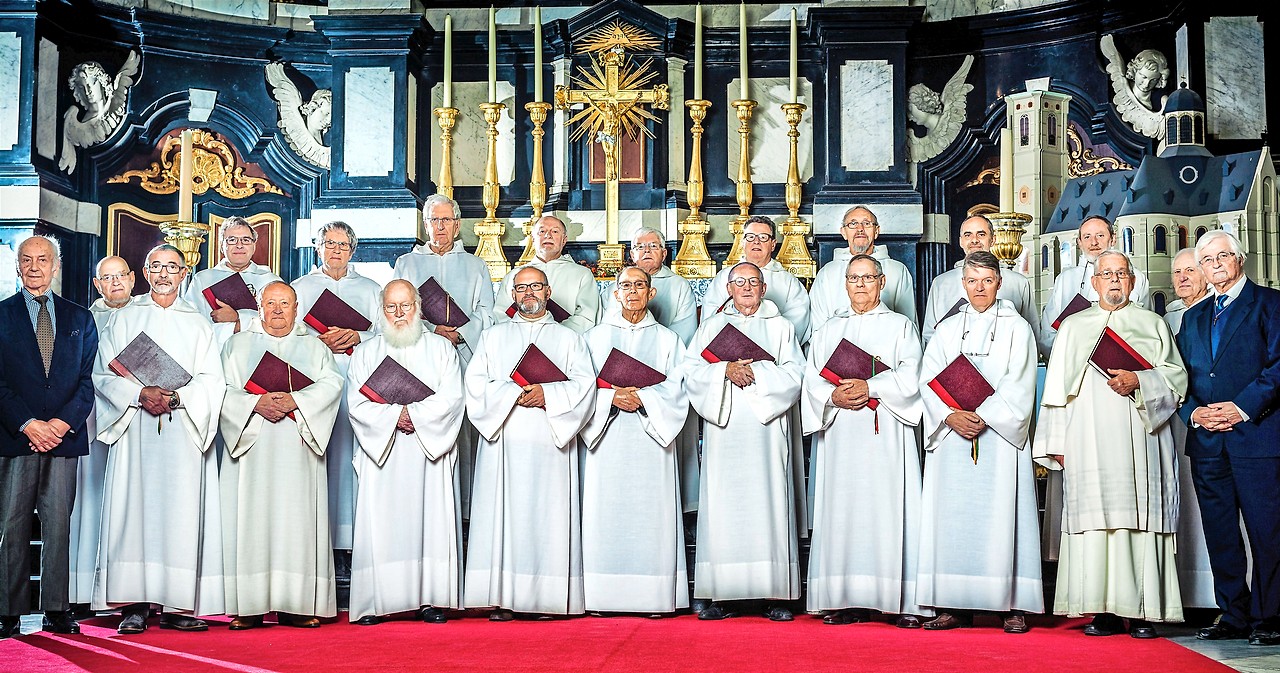 Het jarige Gregoriaans Abdijkoor Grimbergen bij zijn jubileum. © Gregoriaans Abdijkoor Grimbergen