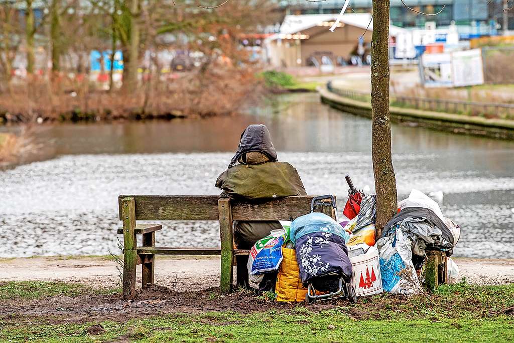 Daklozen vinden in coronatijden moeilijker onderdak bij vrienden of familie. © Robin Utrecht