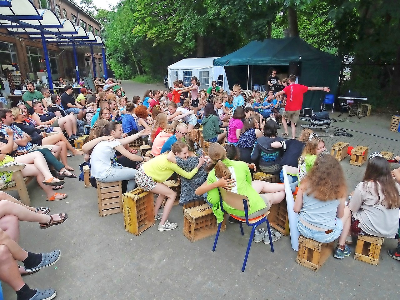 Voor een honderdtal jongeren is het Pluskamp een van de hoogtepunten van het jaar. © IJD Jongerenpastoraal Vlaanderen