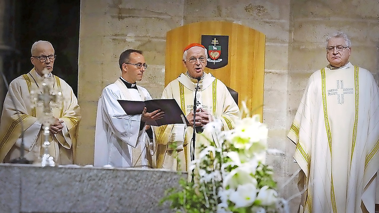 Priester Karlo Tyberghien, ceremoniaris van kardinaal De Kesel is goed voorbereid op de bisschopswijding. © Vicariaat Brussel