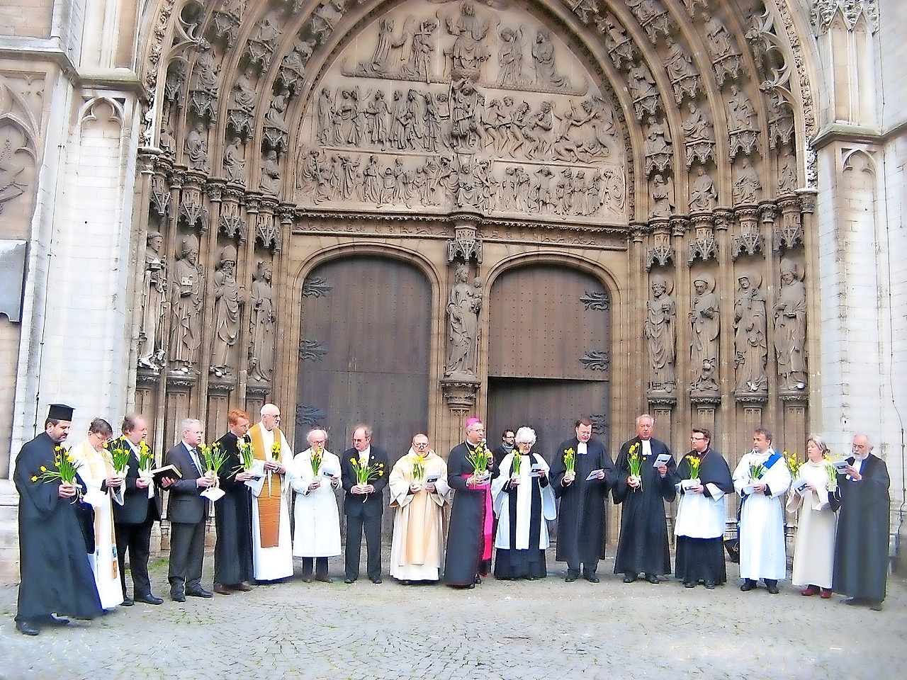 De traditionele oecumenische paasgroet wordt dit jaar geannuleerd. © Lieven Gorissen