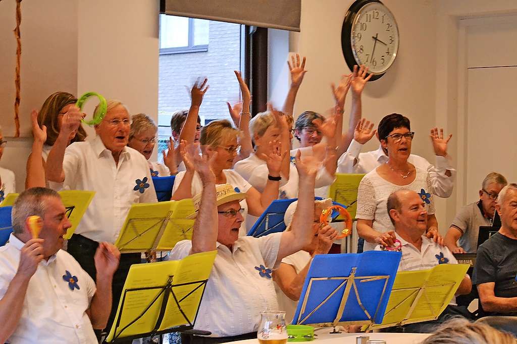 Zingen in een contactkoor heeft een heilzaam effect op personen met dementie. © Hilde De Weerdt