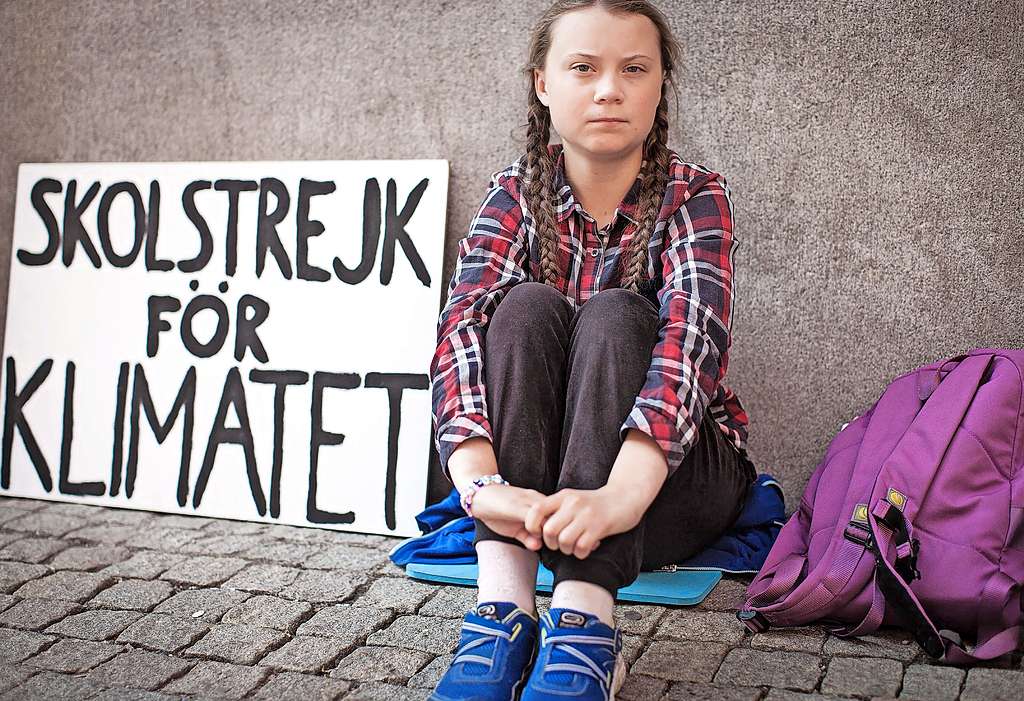 De Zweedse klimaatactivist Greta Thunberg is als moderne