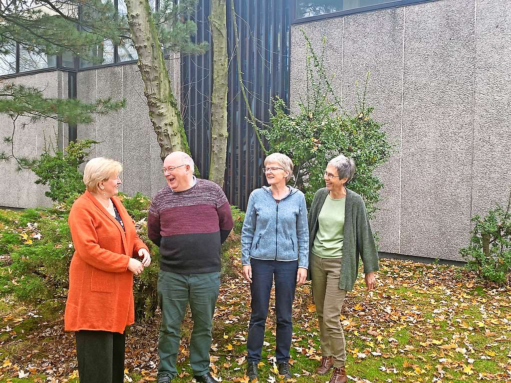 Van links: Annemie Bruyland, Bert Lodewijckx, Chris Smits en Inge Schellekens. © Filip Ceulemans