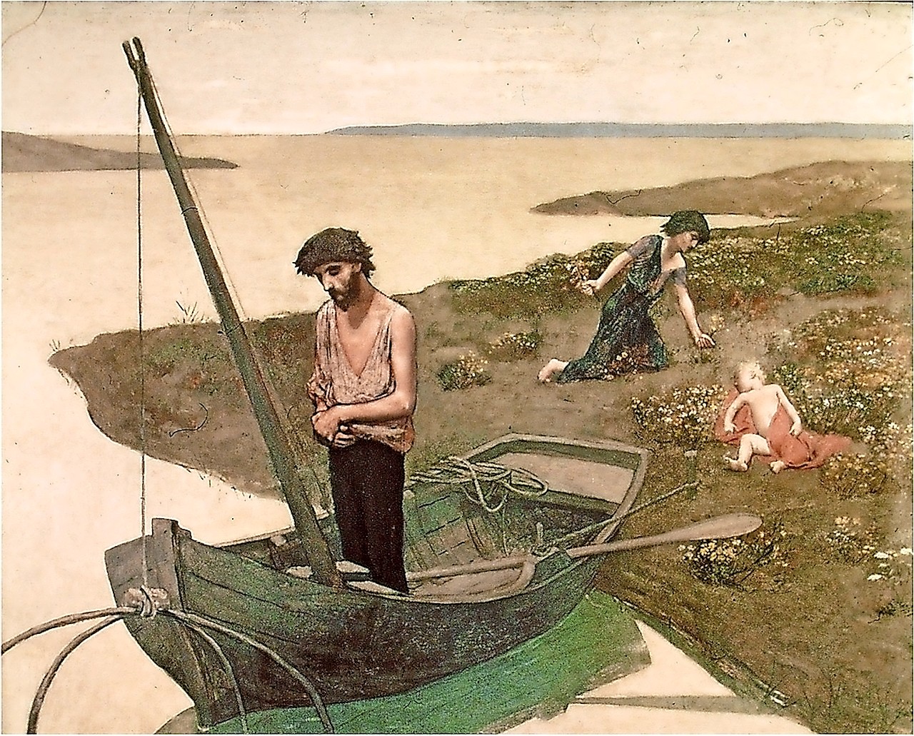 De arme visser van Puvis de Chavannes roept tegengestelde meningen op. © Pierre Puvis de Chavannes