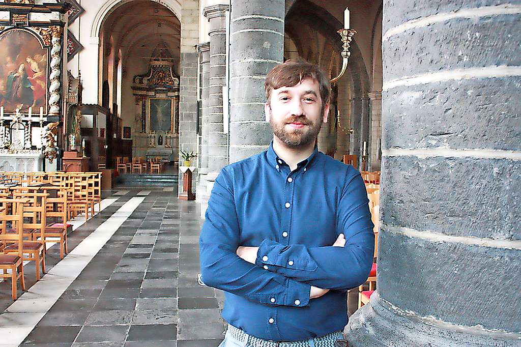 Aurélien Lechère wil toeristische troeven van Sint-Martinuskerk uitspelen. © Bertrand Goethals