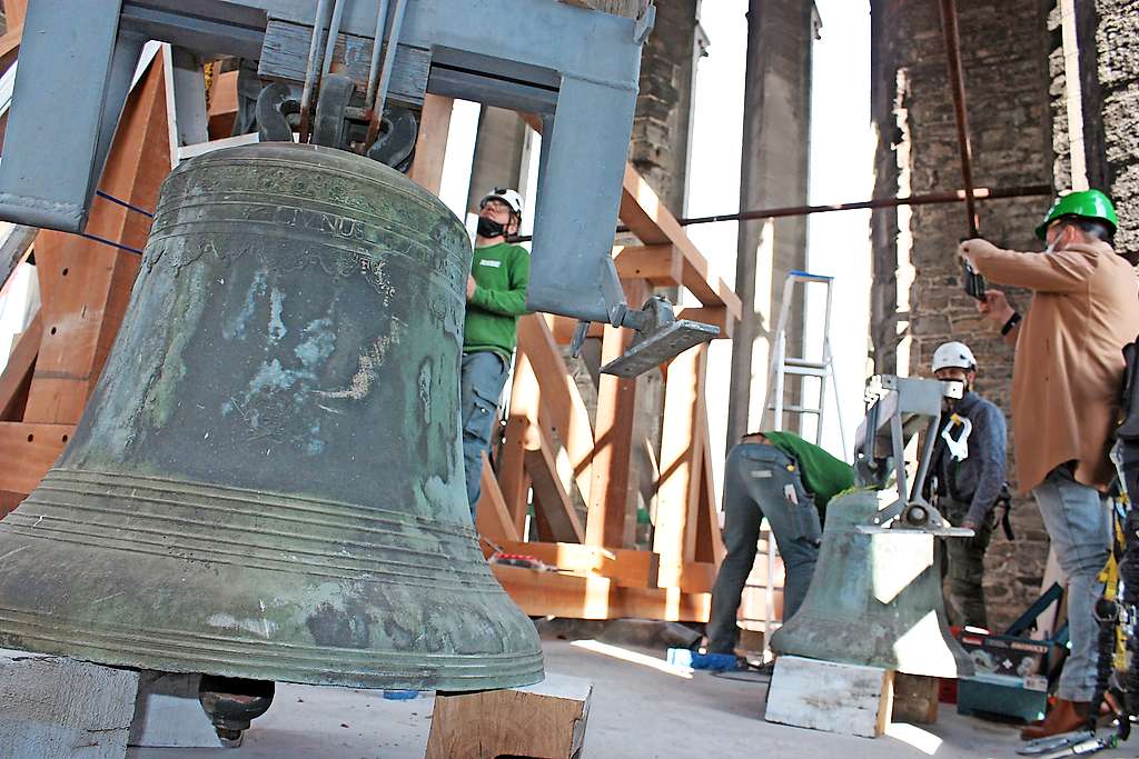 De restauratie van de Sint-Niklaaskerk gaat een nieuwe fase in. © Bertrand Goethals