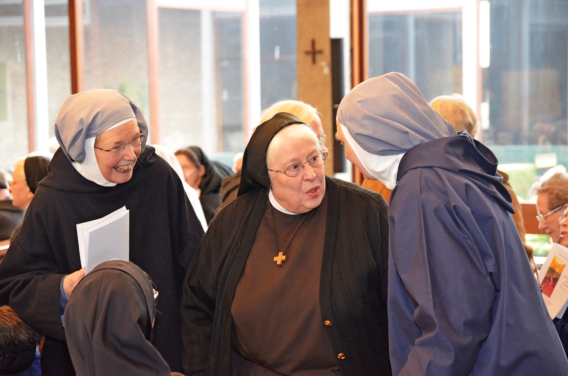 Ook heel wat contemplatieve zusters zakken op de eerste zondag na Lichtmis af naar Hasselt. © Tony Dupont