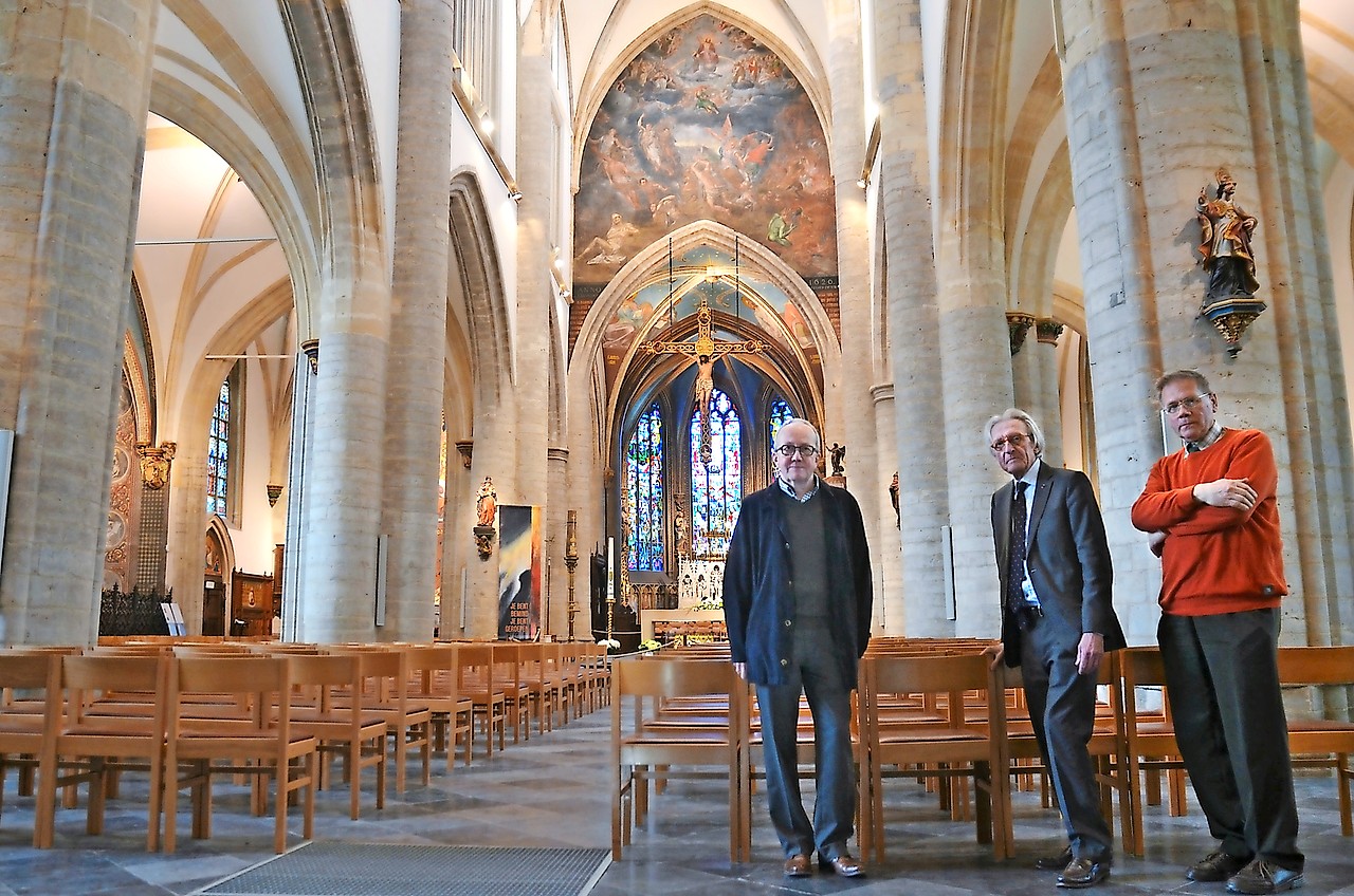 Voorzitter Jean-Pierre Palms (midden): „De kerk is er voor de gemeenschap.” © Tony Dupont