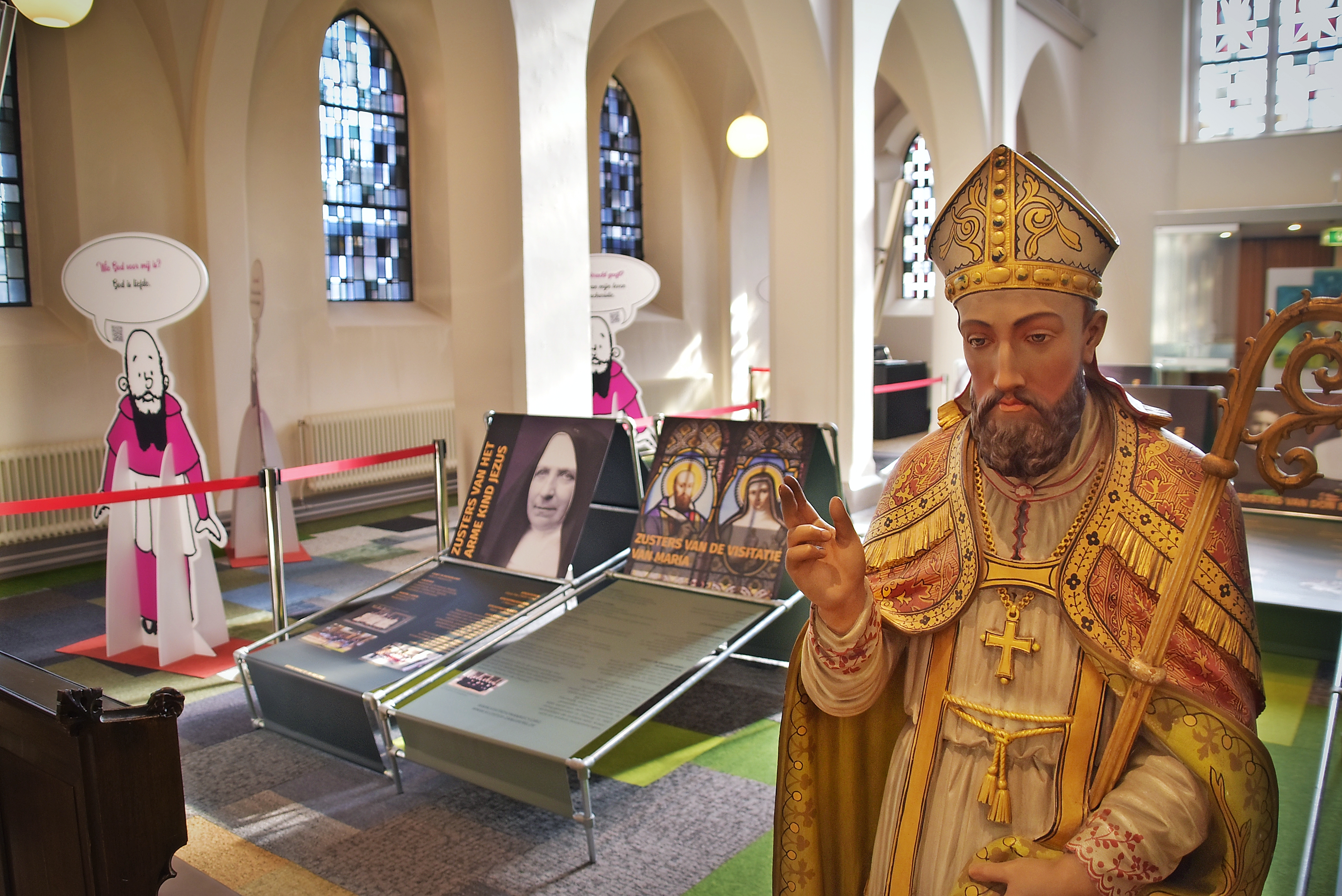 In de kapel van het museum vernemen bezoekers meer over de spiritualiteit van de diverse congregaties. © Tony Dupont