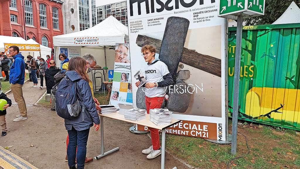 Evangelisatie op markten tijdens het Missiecongres in Rijsel, vorig jaar. © Anuncio/Missiecongres