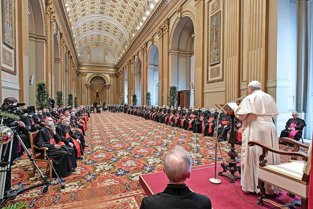 Praedicate evangelium brengt het aantal permanente curiedepartementen op 28. © KNA-Bild