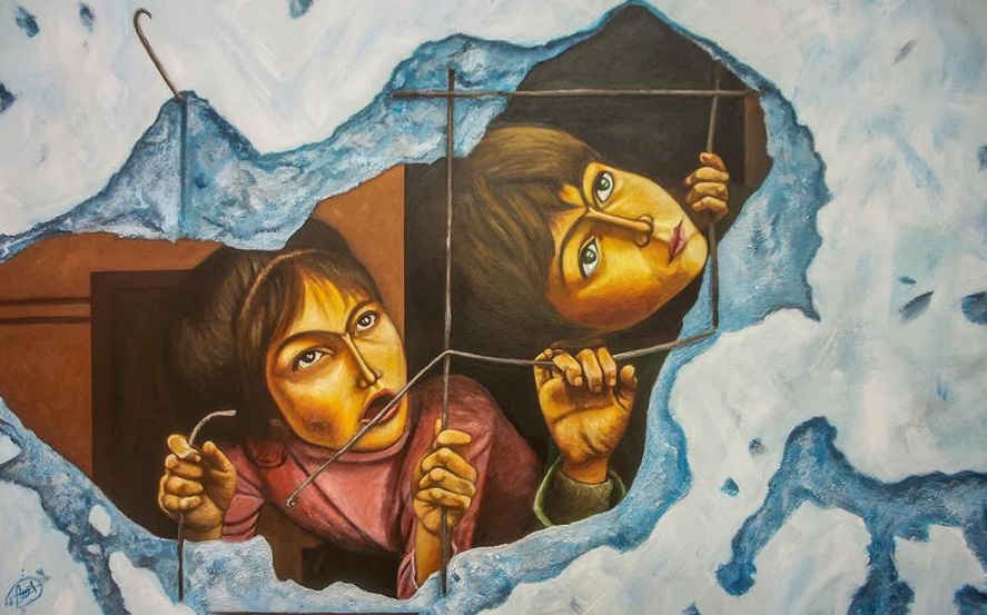 'Astonishment', uit de reeks 'iconen' van Syriër Ahmad Sheer