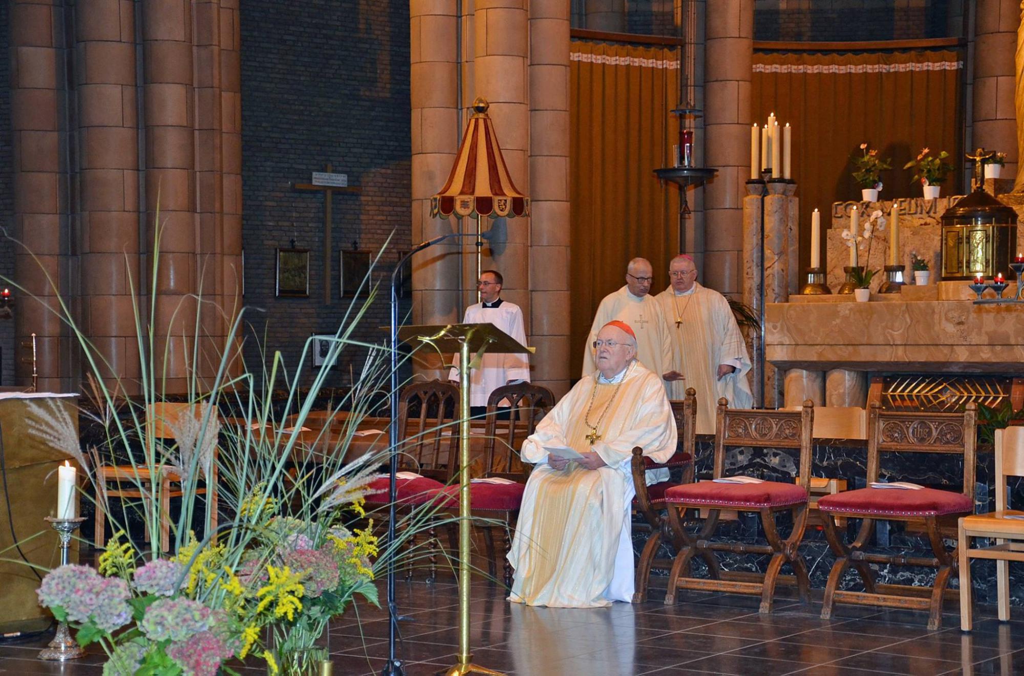 In de Heilig Hartbasiliek van Koekelberg vond vandaag de viering voor de 60ste verjaardag van de priesterwijding van kardinaal Godfried Danneels plaats