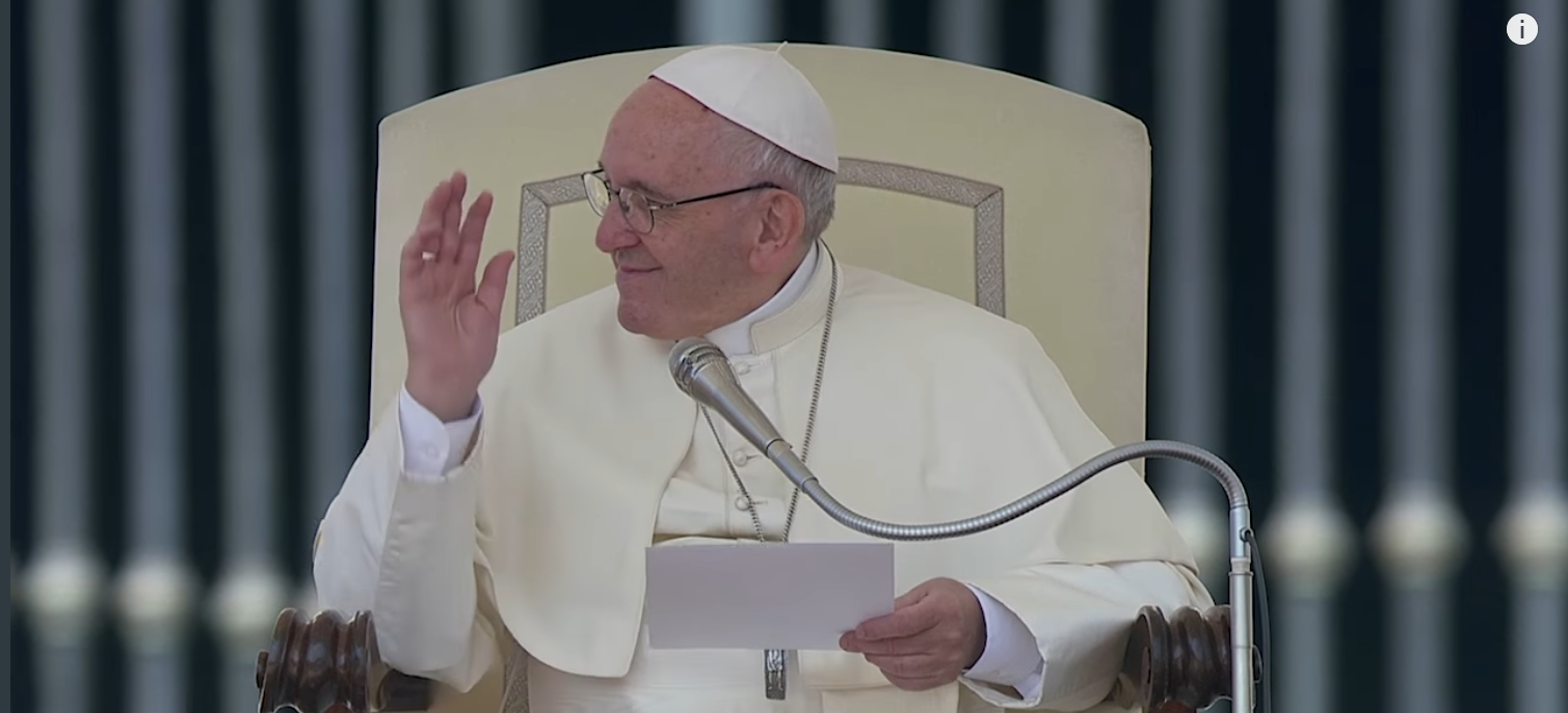 Paus Franciscus tijdens zijn catechese op de algemene audiëntie van woensdag 25 april 2018