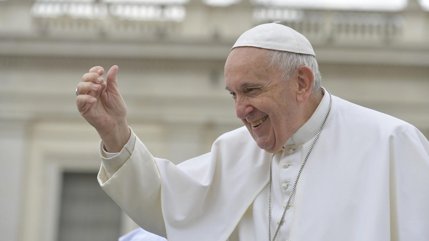 Paus Franciscus tijdens de algemene audiëntie van woensdag 15 mei 2019