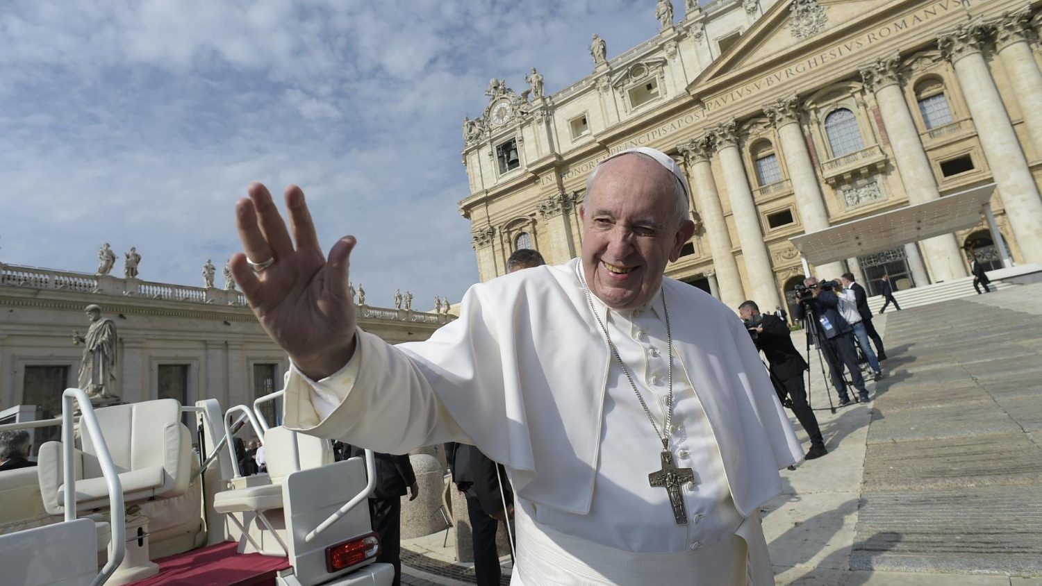 Paus Franciscus tijdens de algemene audiëntie van woensdag 28 augustus 2019