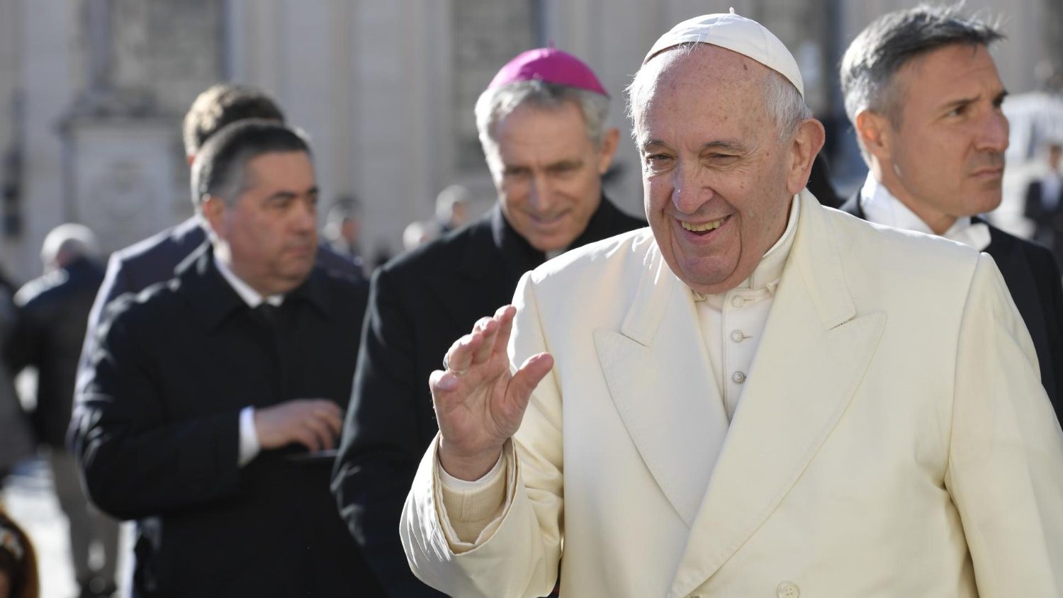 Paus Franciscus tijdens de algemene audiëntie van woensdag 4 december 2019