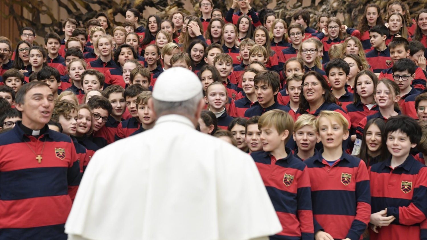 Paus Franciscus tijdens de algemene audiëntie van woensdag 29 januari 2020