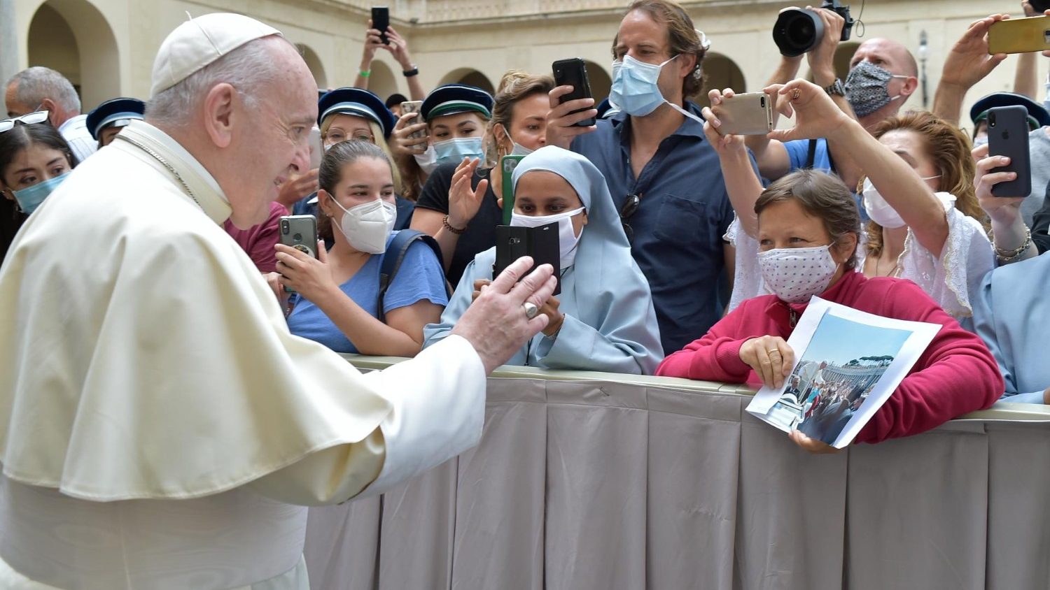 Paus Franciscus tijdens de algemene audiëntie van woensdag 23 september 2020