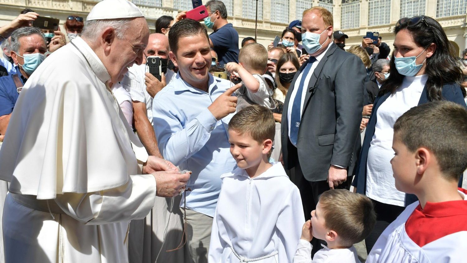 Paus Franciscus tijdens de algemene audiëntie van woensdag 16 juni 2021