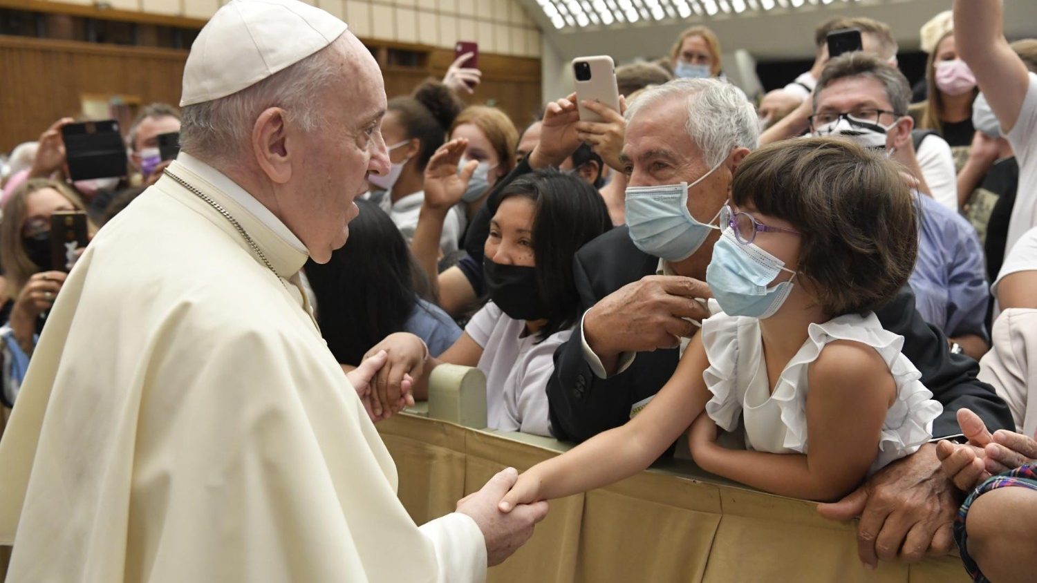 Paus Franciscus tijdens de algemene audiëntie van woensdag 25 augustus 2021