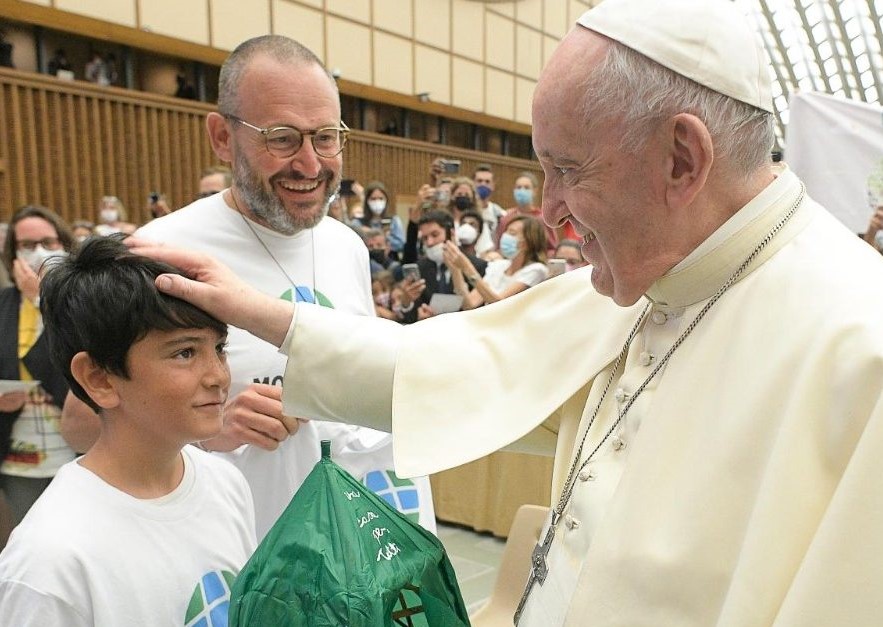 Paus Franciscus tijdens de algemene audiëntie van woensdag 1 september 2021