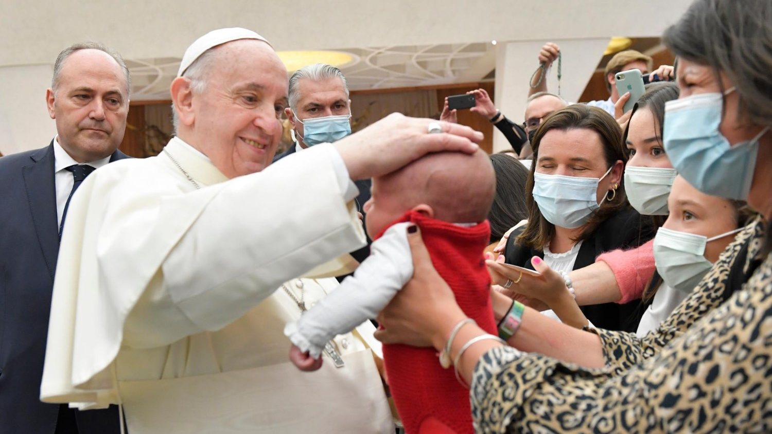 Paus Franciscus tijdens de algemene audiëntie van woensdag 13 oktober 2021