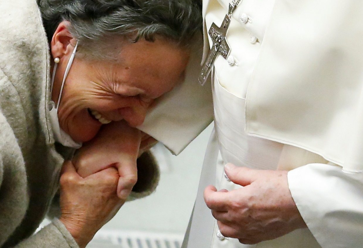 Paus Franciscus tijdens de algemene audiëntie van woensdag 3 november 2021