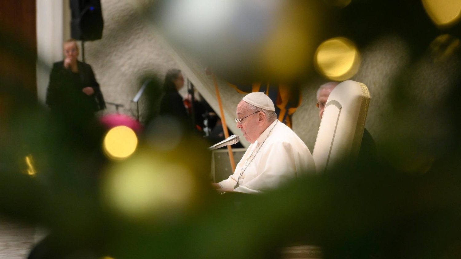 Paus Franciscus tijdens de algemene audiëntie van woensdag 1 december 2021