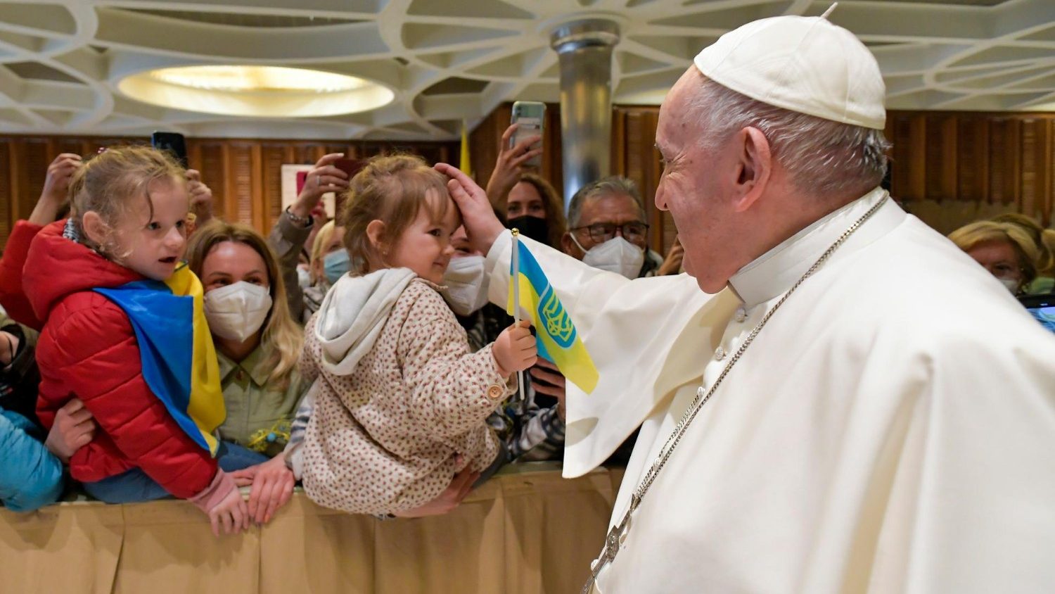 Paus Franciscus tijdens de algemene audiëntie van woensdag 30 maart 2022