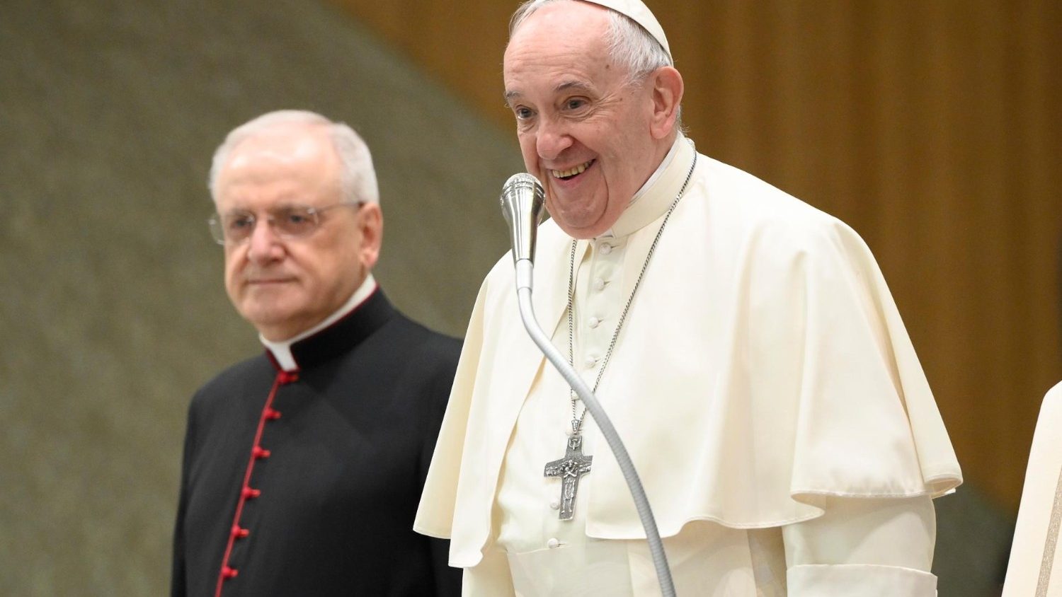 Paus Franciscus tijdens de algemene audiëntie van woensdag 13 april 2022