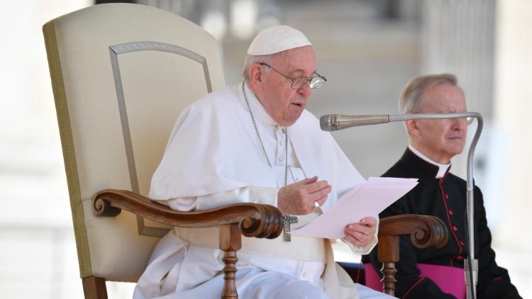 Paus Franciscus tijdens de algemene audiëntie van woensdag 1 juni 2022