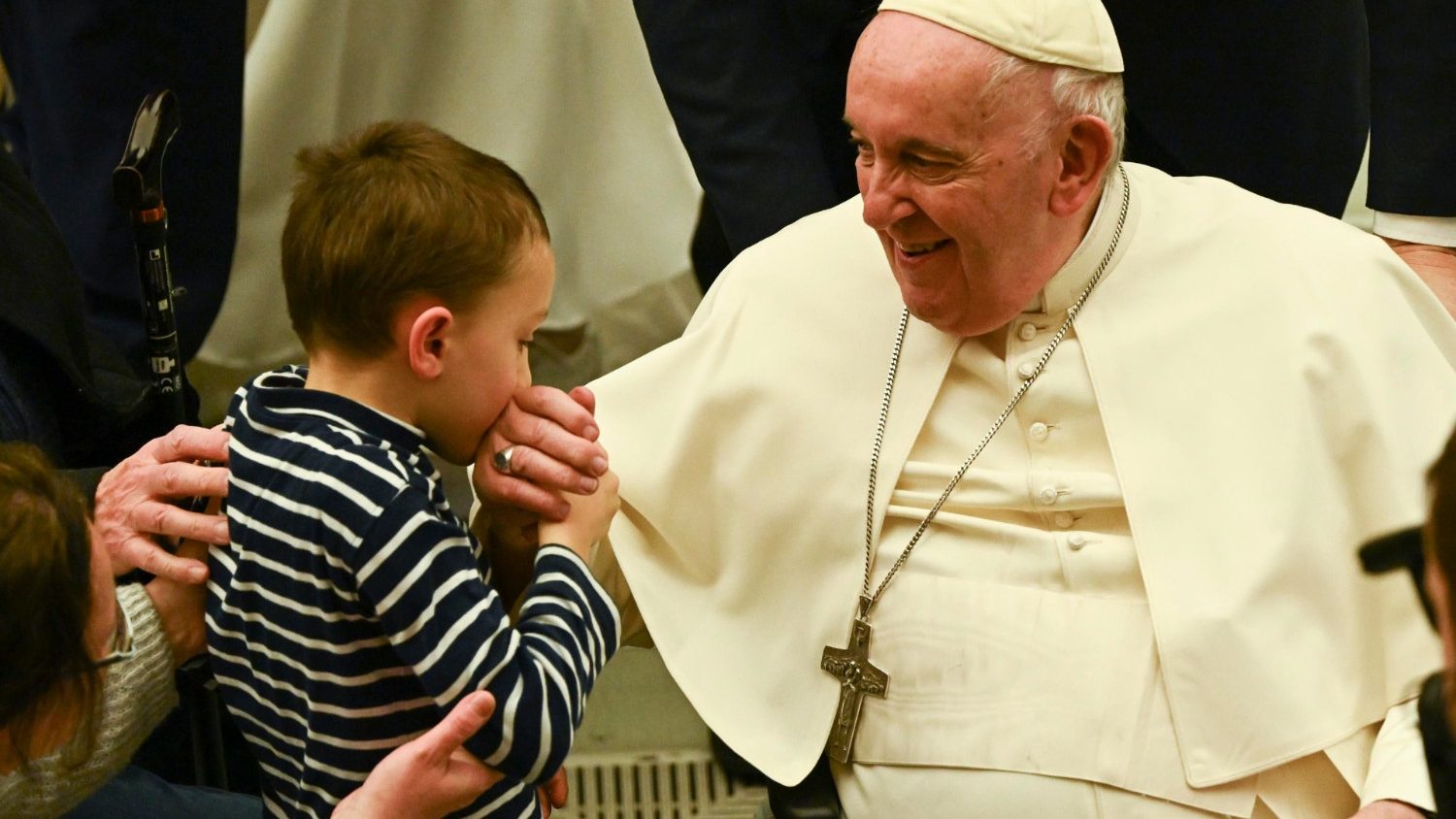 Paus Franciscus tijdens de algemene audiëntie van woensdag 4 januari 2023