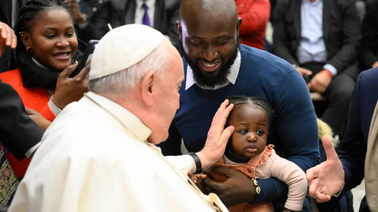 Paus Franciscus tijdens de algemene audiëntie van woensdag 15 februari 2023