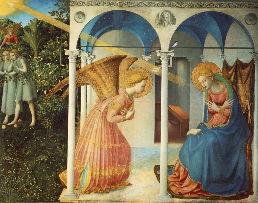 De Annunciatie (Boodschap van de aartsengel Gabriël aan Maria) van Fra Angelico