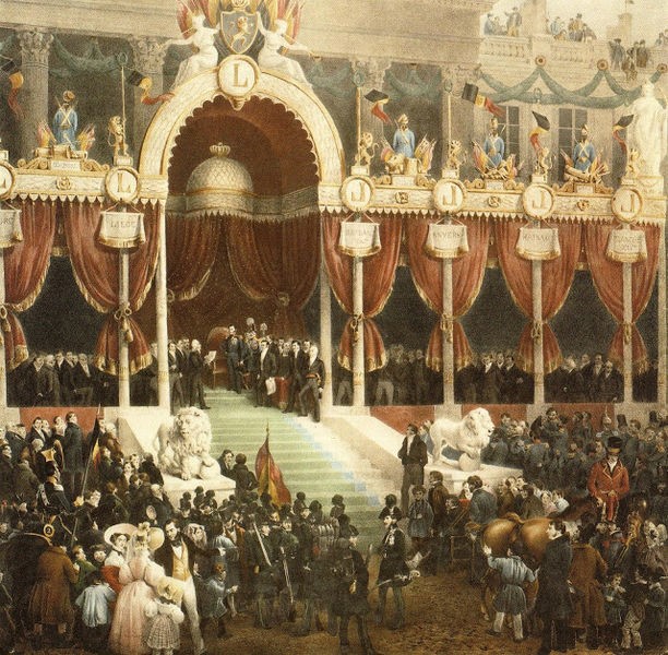 Eedaflegging koning Leopold I op 21 juli 1831 van Gustaaf Wappers 