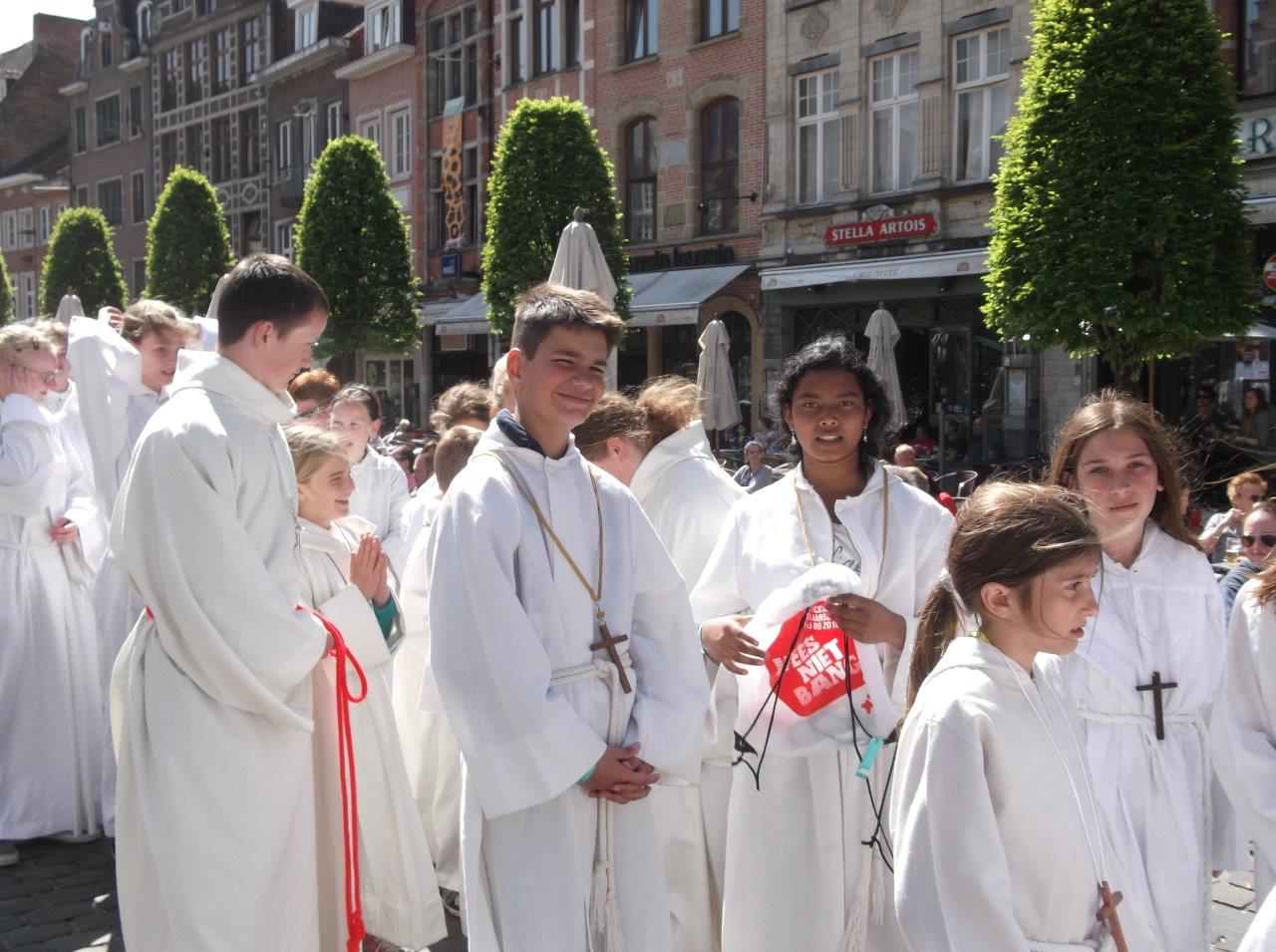 Onze misdienaars op de Vlaamse Misdienaarsdag in Leuven 2015