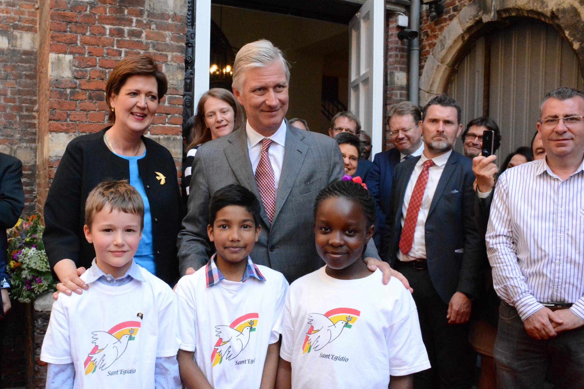 Koning Filip bezocht de Sant'Egidiogemeenschap in Antwerpen