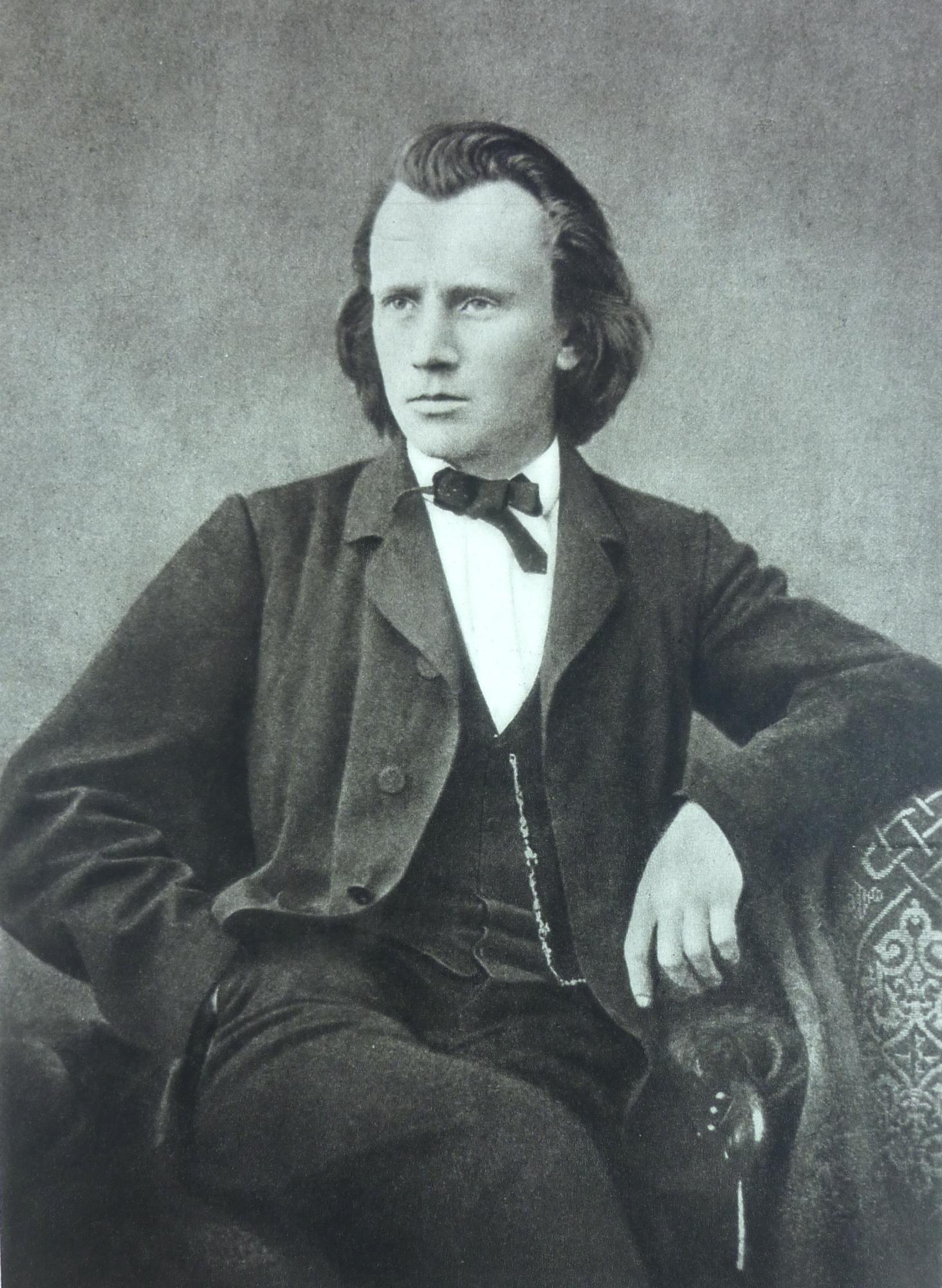 Johannes Brahms ten tijde van het 'deutsches Requiem'.