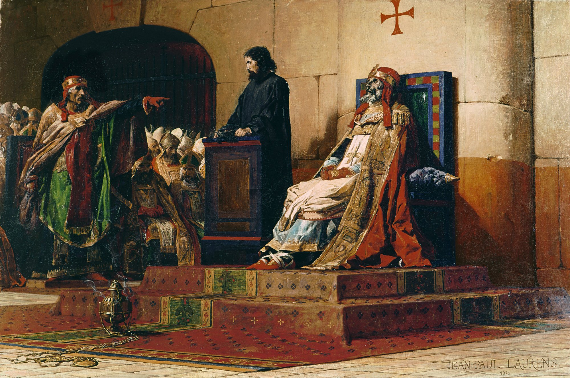 Jean Paul Laurens, Paus Formosus en Stefanus VI, 1870.