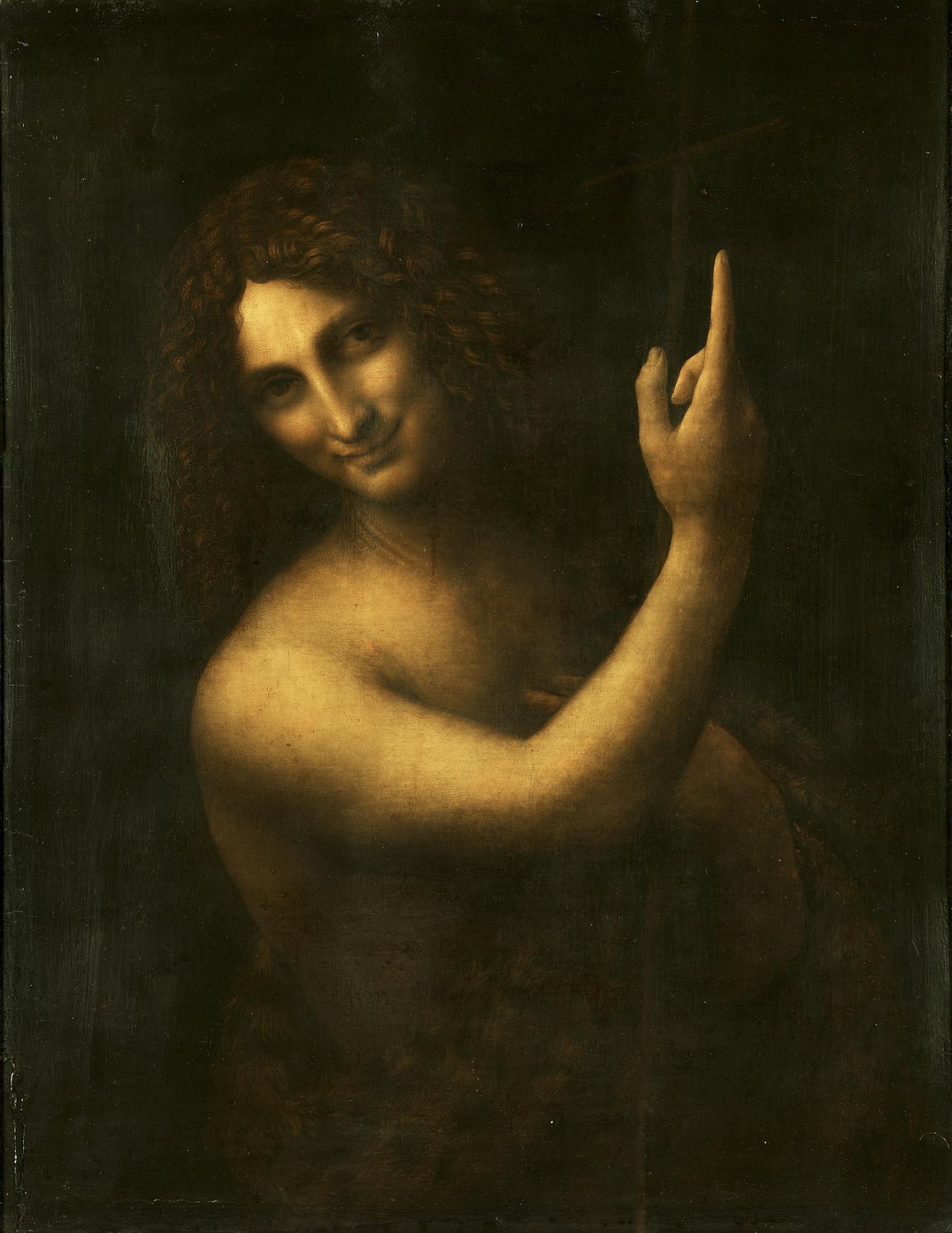 Johannes de Doper, door Leonardo Da Vinci.